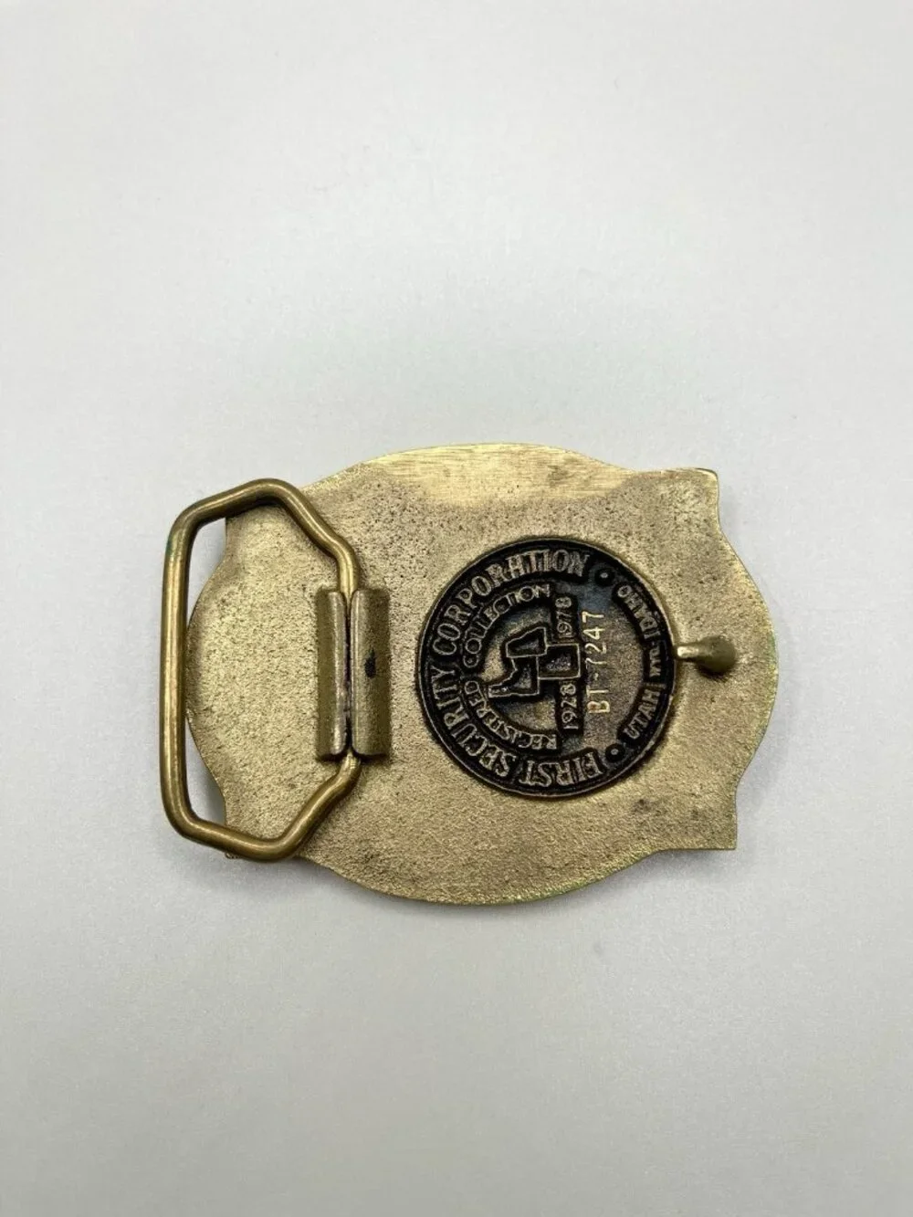 VTG 1978 Utah Golden Spike Commemorative Belt Buckle Western Railroad Old West